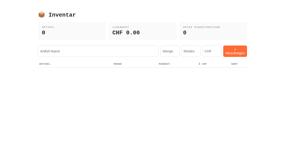 Inventar-Tracker